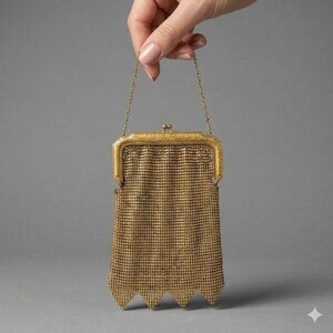 Vintage Brass Chainmail Mini Flapper Purse - made in Canada 🇨🇦